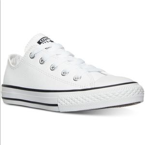 Kids Converse White Leather Boys Size 11 Girls 9